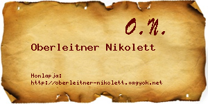 Oberleitner Nikolett névjegykártya