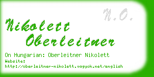 nikolett oberleitner business card